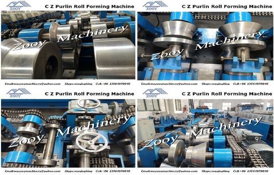 স্লাইড গাইড CZ Purlins জন্য লিনিয়ার Guider রোল বিরচন মেশিন মুভিং