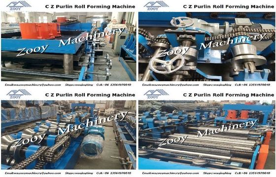 স্লাইড গাইড CZ Purlins জন্য লিনিয়ার Guider রোল বিরচন মেশিন মুভিং