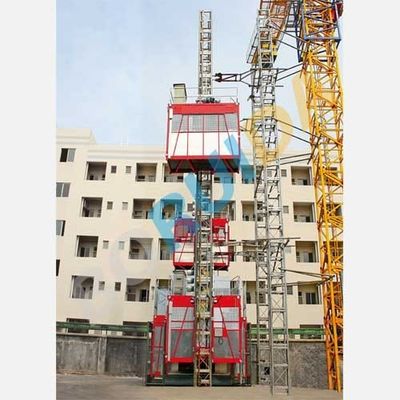 ই এম একা বা ডাবল খাঁচা CH2000 রাক এবং pinion Hoists নির্মাণ উপাদান উত্তোলন সরঞ্জাম