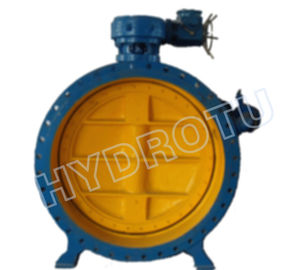 গিয়ার Flanged প্রজাপতি ভালভ 1000mm পরিচালিত জলবিদ্যুৎ জন্য