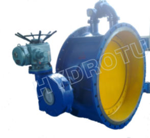 গিয়ার Flanged প্রজাপতি ভালভ 1000mm পরিচালিত জলবিদ্যুৎ জন্য