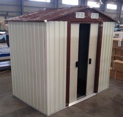 10x12 &#39;Prefab অ্যাপেক্স মেটাল গার্ডেন সংগ্রহস্থল ডোর সহচরী সঙ্গে বর্ষণ