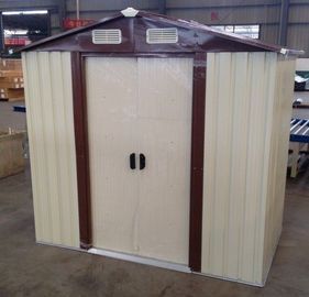 10x12 &#39;Prefab অ্যাপেক্স মেটাল গার্ডেন সংগ্রহস্থল ডোর সহচরী সঙ্গে বর্ষণ